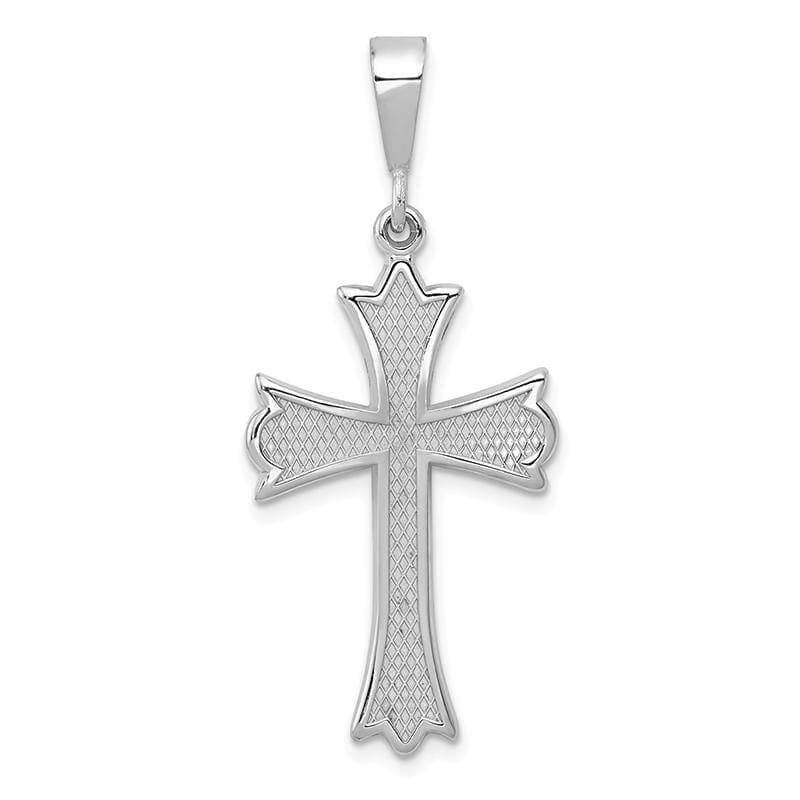 14k White Gold Cross Pendant - Seattle Gold Grillz