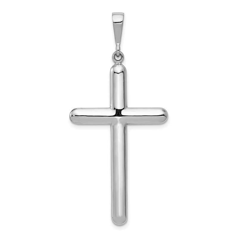 14k White Gold Cross Pendant - Seattle Gold Grillz