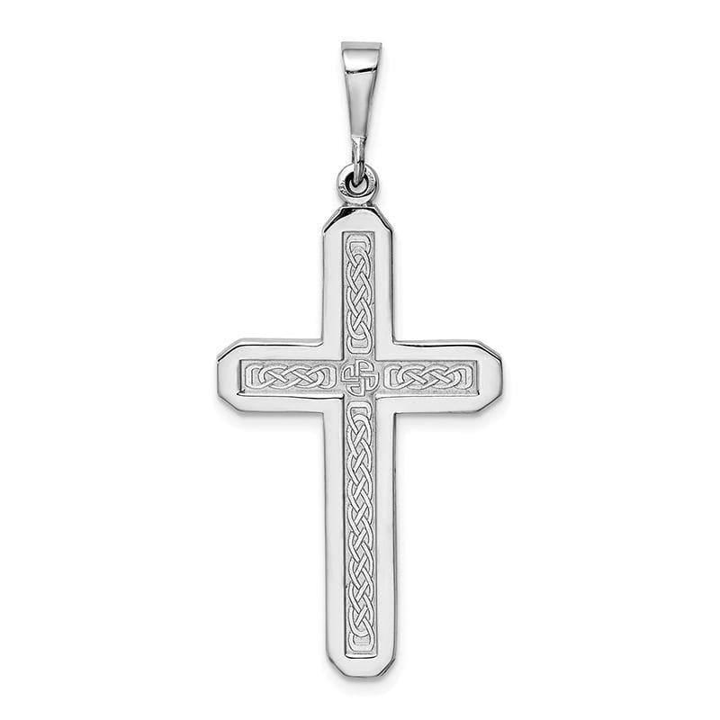 14k White Gold Cross Pendant. Weight: 2.67, Length: 48, Width: 21 - Seattle Gold Grillz