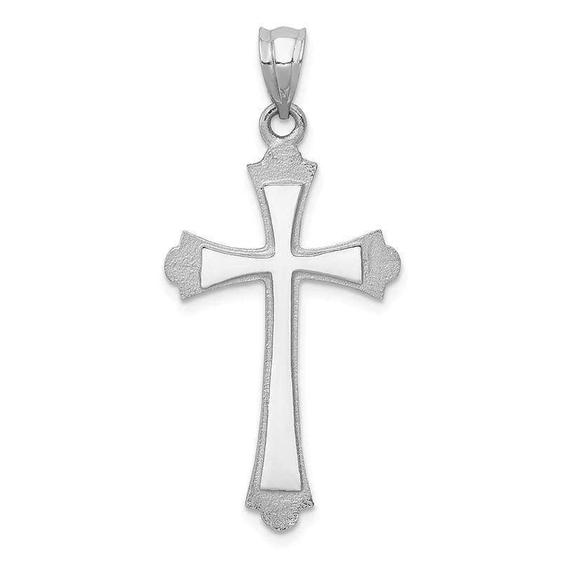 14k White Gold Cross Pendant. Weight: 2, Length: 37, Width: 18 - Seattle Gold Grillz