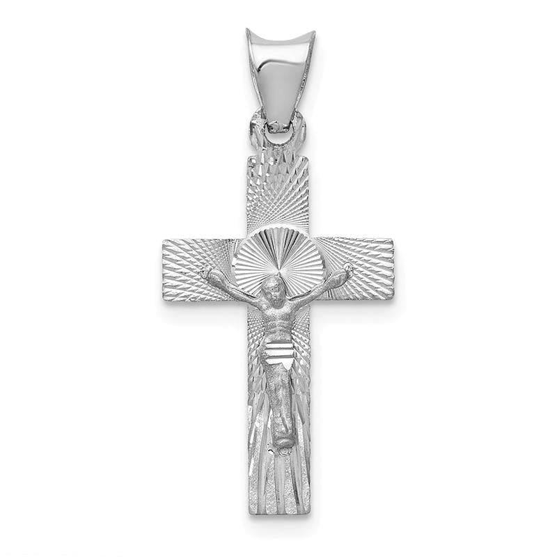 14k White Gold Crucifix Pendant - Seattle Gold Grillz