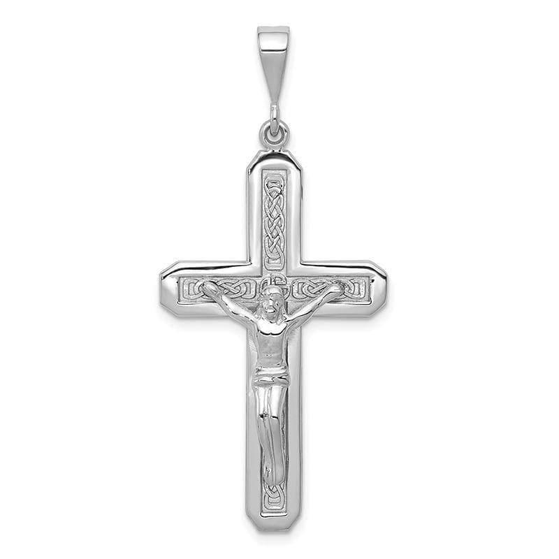 14k White Gold Crucifix Pendant - Seattle Gold Grillz