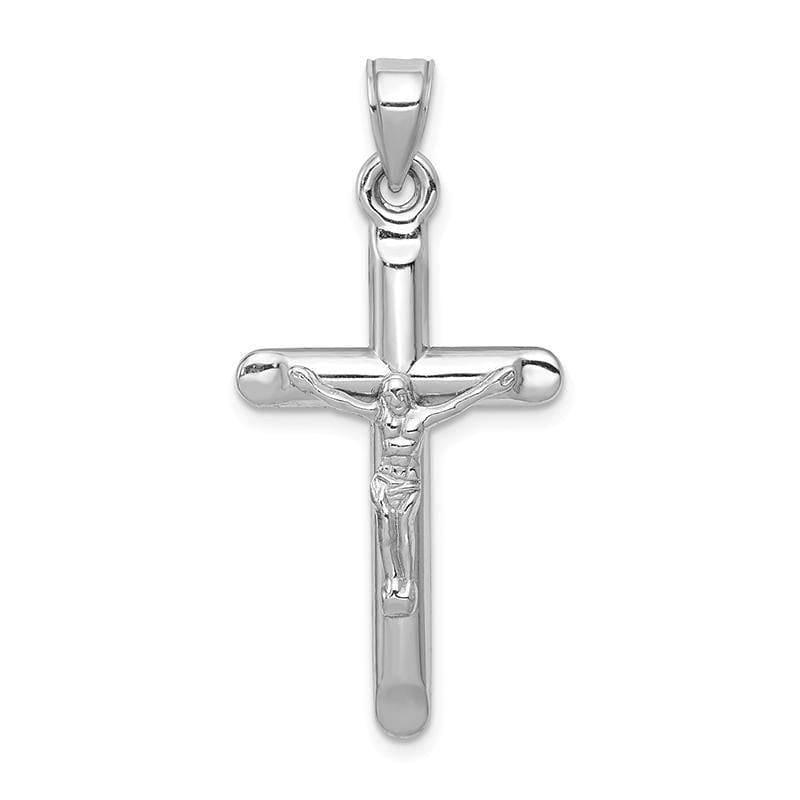 14k White Gold Crucifix Pendant. Weight: 0.98, Length: 36, Width: 17 - Seattle Gold Grillz