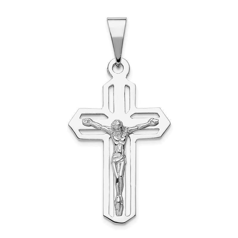 14k White Gold Crucifix Pendant. Weight: 2.84, Length: 47, Width: 22 - Seattle Gold Grillz