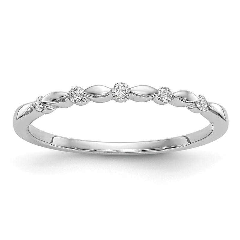 14K White Gold Diamond Band - Seattle Gold Grillz