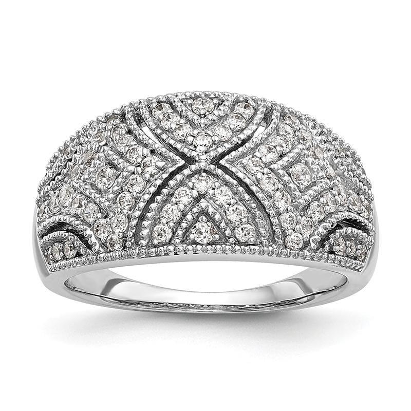 14K White Gold Diamond Band - Seattle Gold Grillz