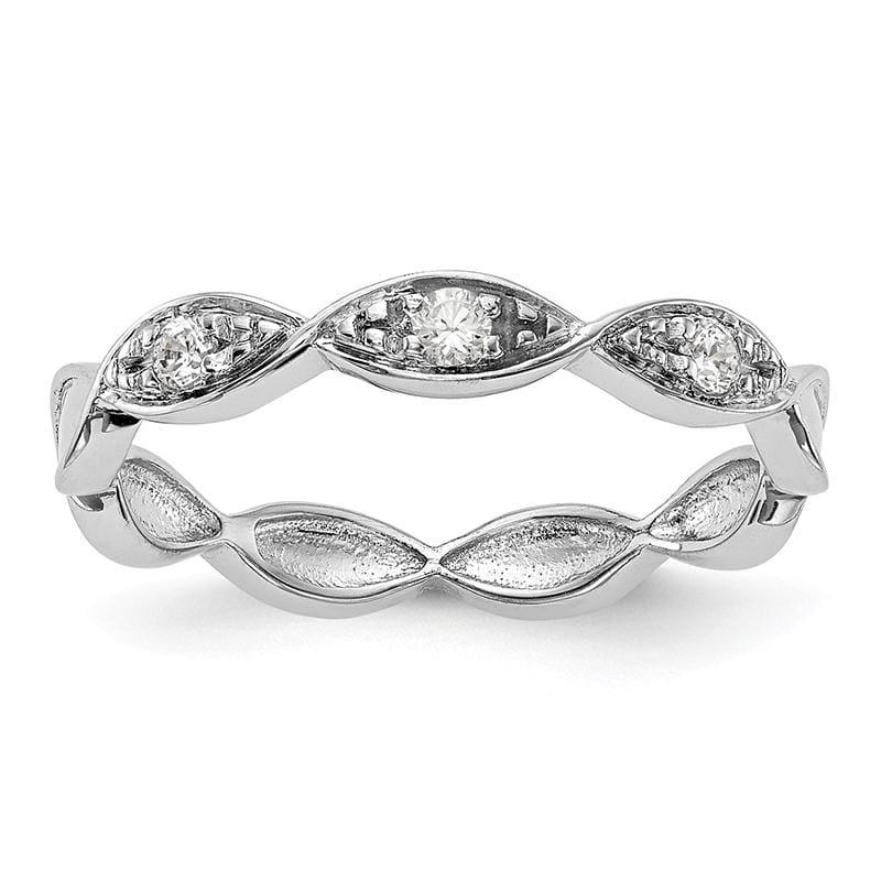 14K White Gold Diamond Band - Seattle Gold Grillz