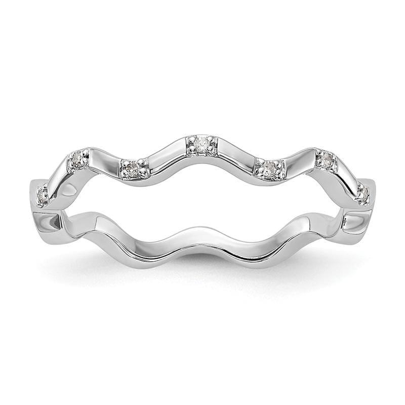 14K White Gold Diamond Band - Seattle Gold Grillz