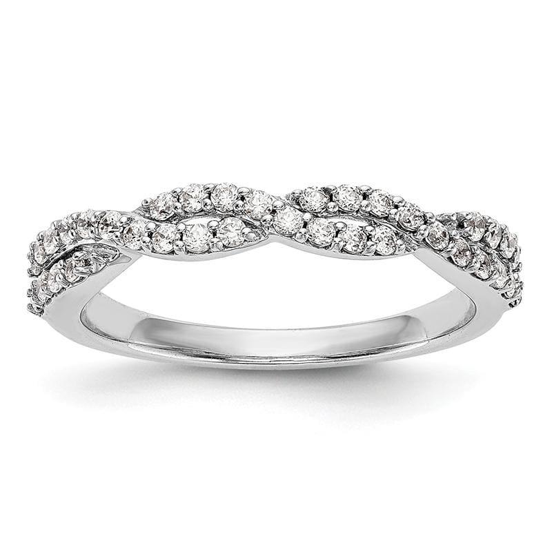 14K White Gold Diamond Band - Seattle Gold Grillz