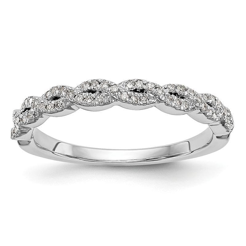 14K White Gold Diamond Band - Seattle Gold Grillz