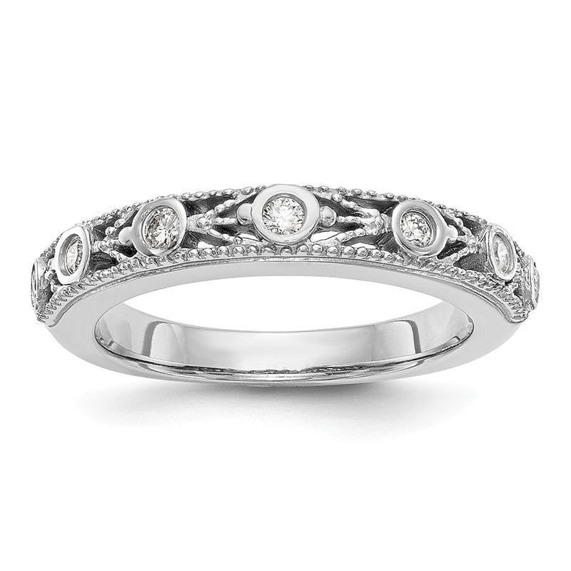 14K White Gold Diamond Band - Seattle Gold Grillz