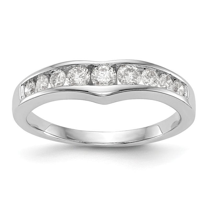 14K White Gold Diamond Band - Seattle Gold Grillz