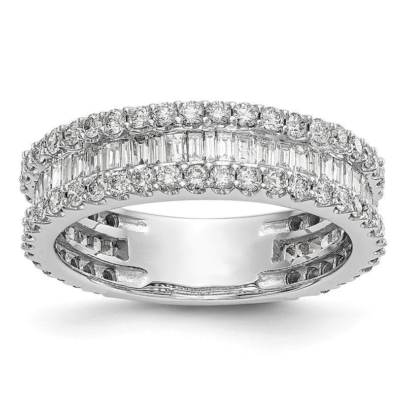 14K White Gold Diamond Band - Seattle Gold Grillz