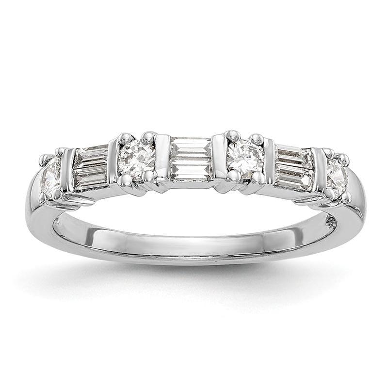 14K White Gold Diamond Band - Seattle Gold Grillz