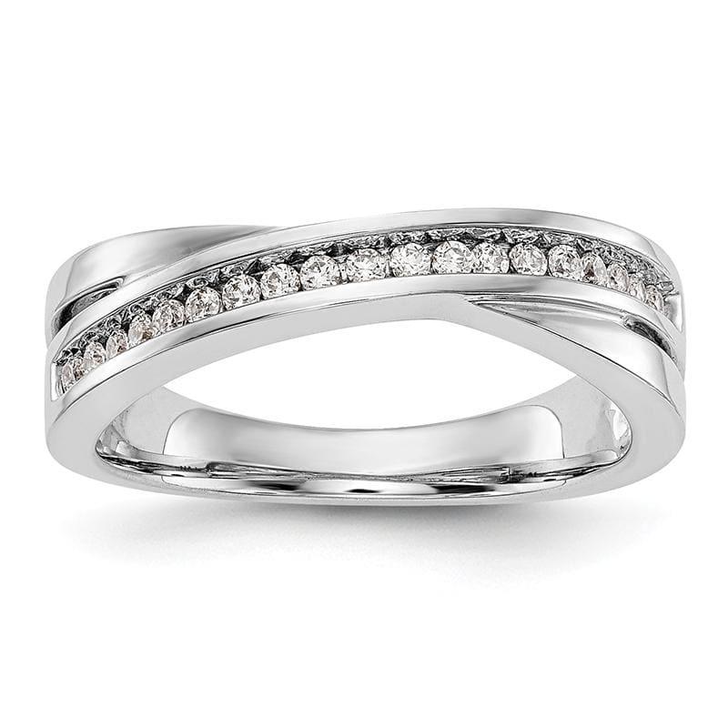 14K White Gold Diamond Band - Seattle Gold Grillz