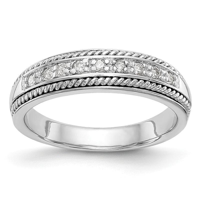 14K White Gold Diamond Band - Seattle Gold Grillz