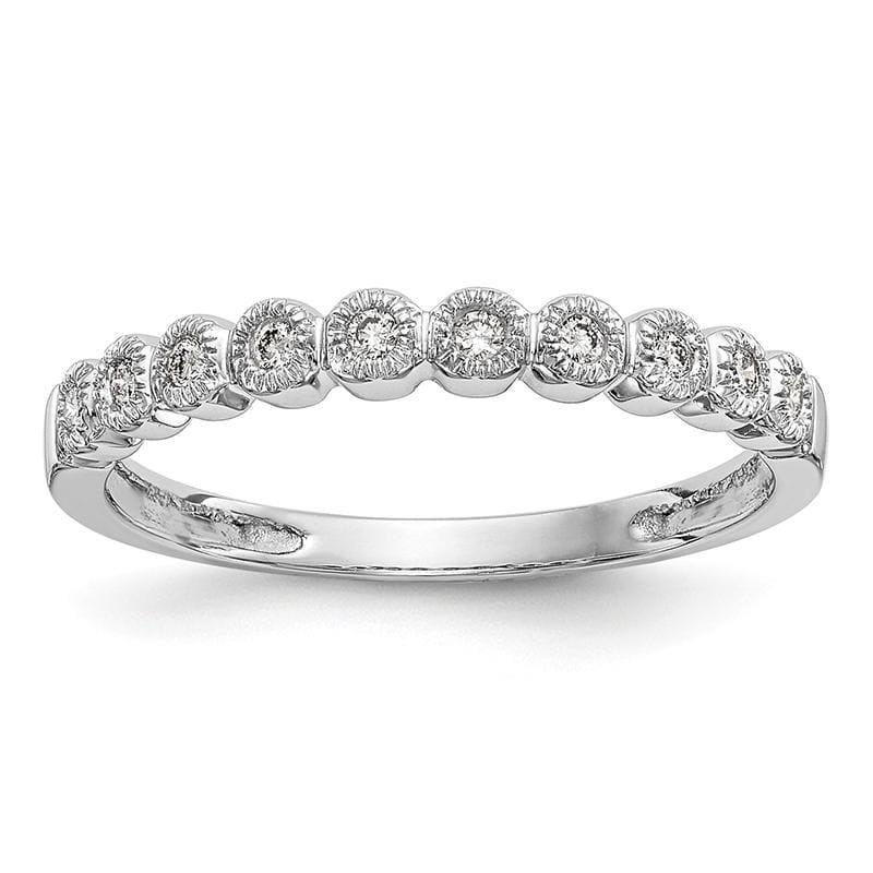 14K White Gold Diamond Band - Seattle Gold Grillz