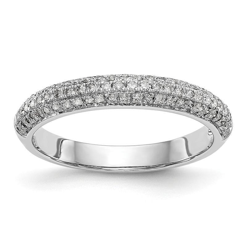 14K White Gold Diamond Band - Seattle Gold Grillz