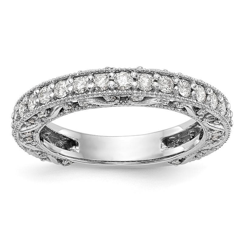 14K White Gold Diamond Band - Seattle Gold Grillz