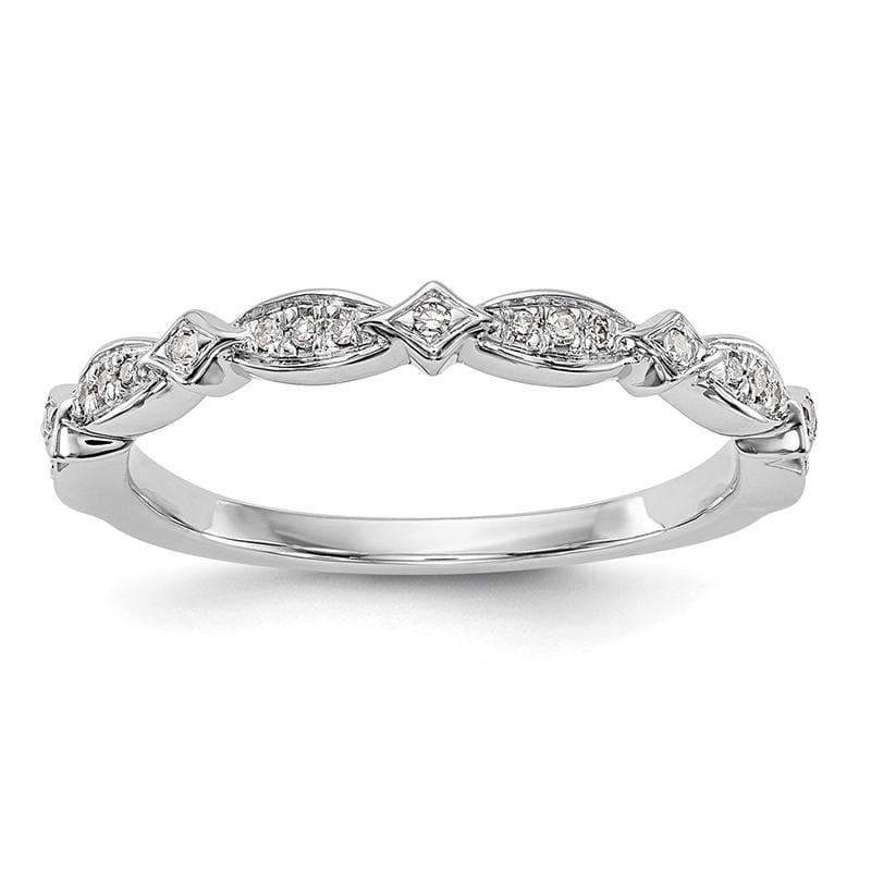 14K White Gold Diamond Band - Seattle Gold Grillz