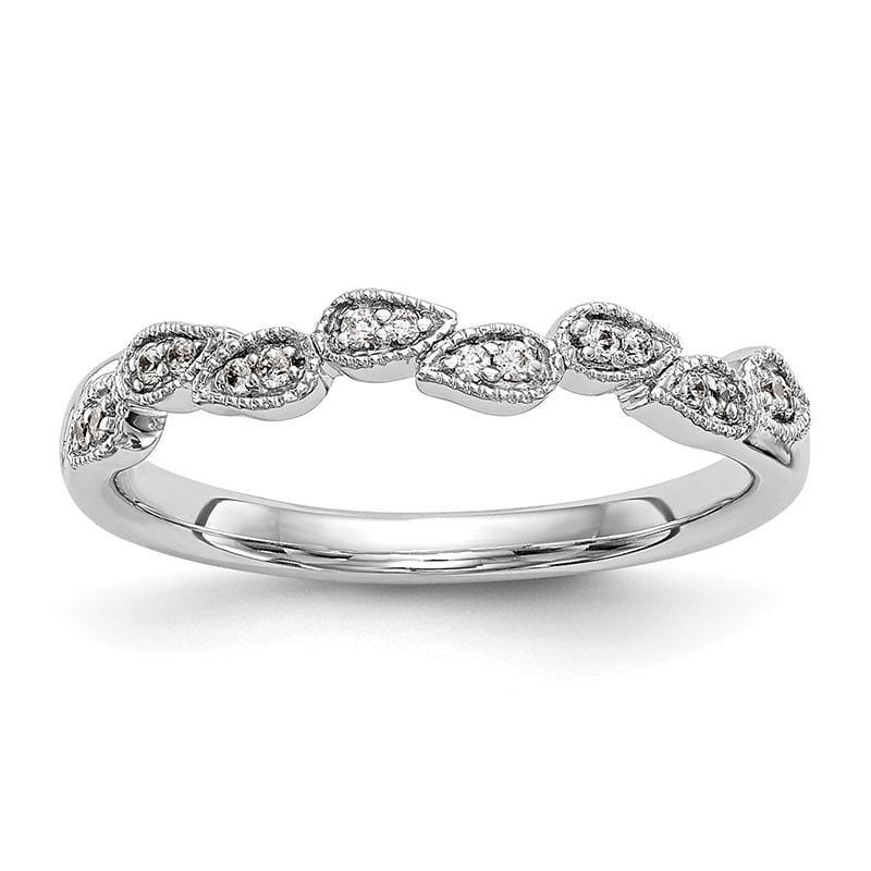 14K White Gold Diamond Band - Seattle Gold Grillz