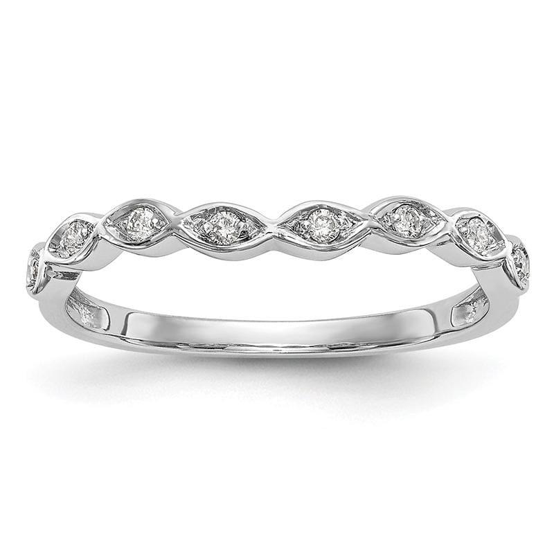 14K White Gold Diamond Band - Seattle Gold Grillz