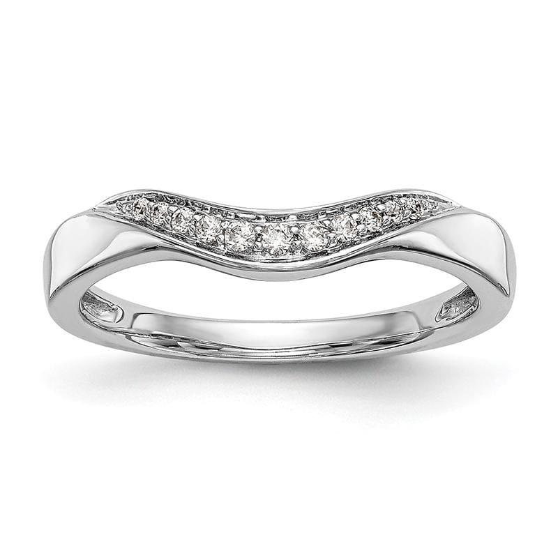 14K White Gold Diamond Band - Seattle Gold Grillz