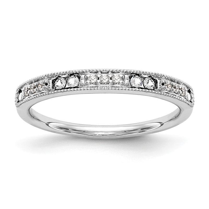 14K White Gold Diamond Band - Seattle Gold Grillz