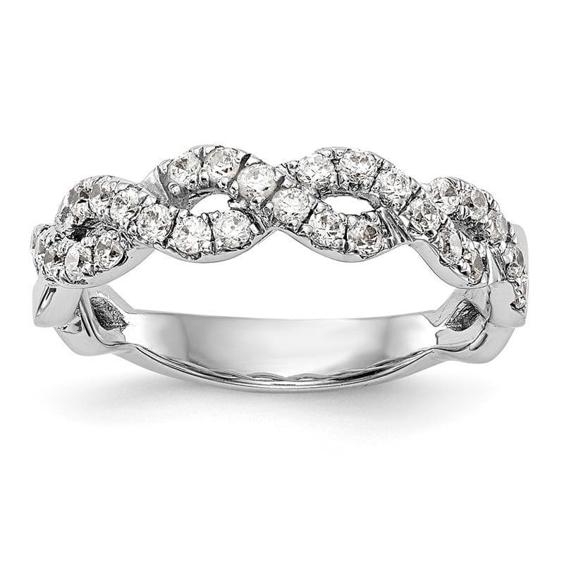 14K White Gold Diamond Band - Seattle Gold Grillz