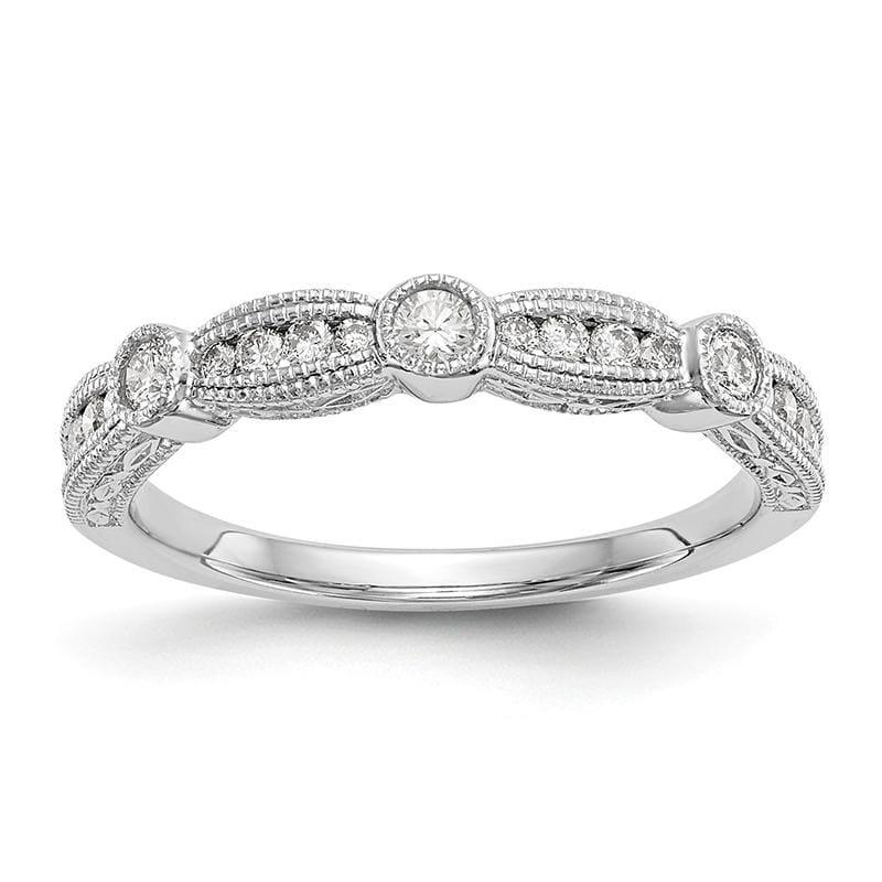 14K White Gold Diamond Band - Seattle Gold Grillz