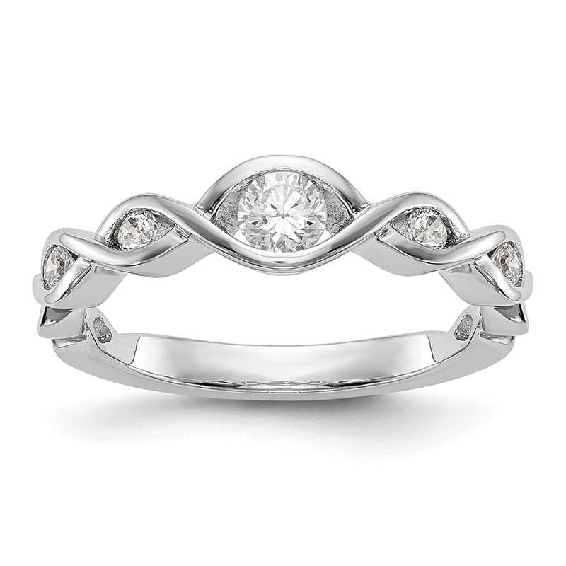 14K White Gold Diamond Band - Seattle Gold Grillz