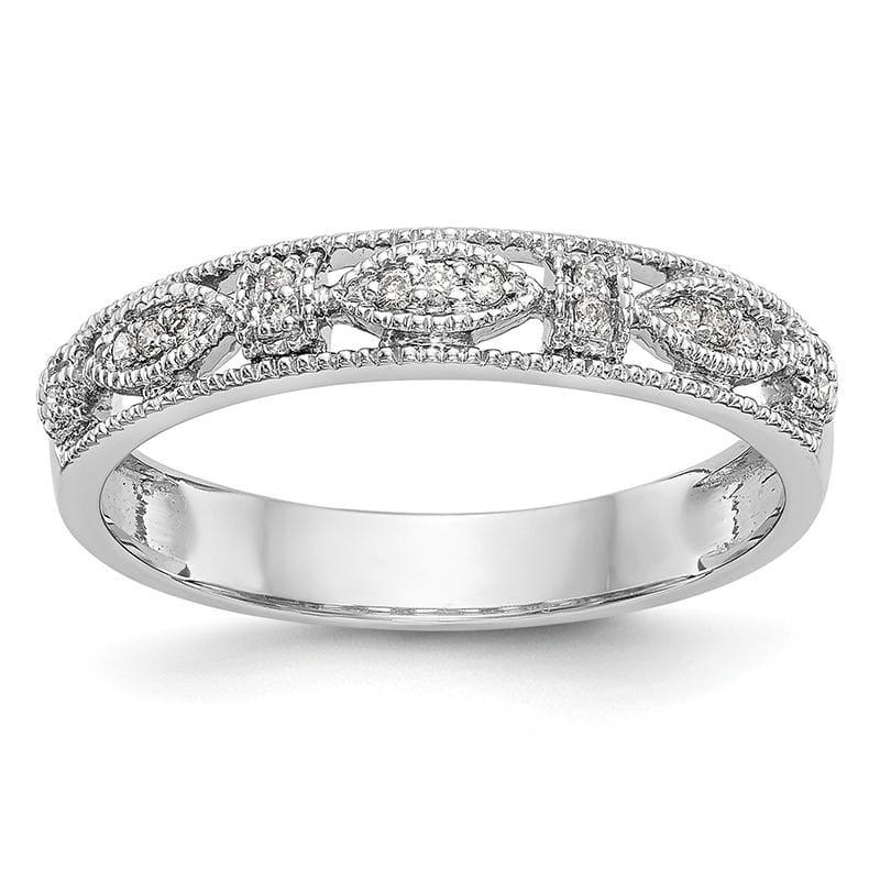 14K White Gold Diamond Band - Seattle Gold Grillz