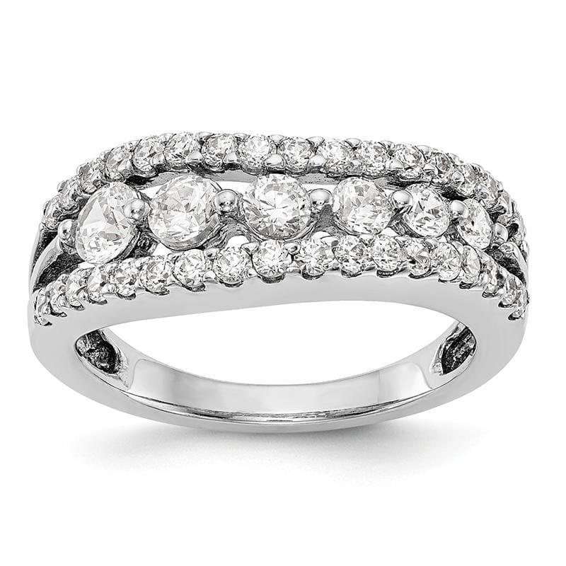 14K White Gold Diamond Band - Seattle Gold Grillz