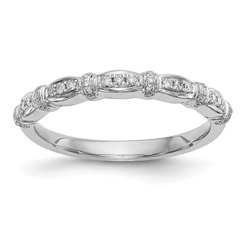 14K White Gold Diamond Band - Seattle Gold Grillz