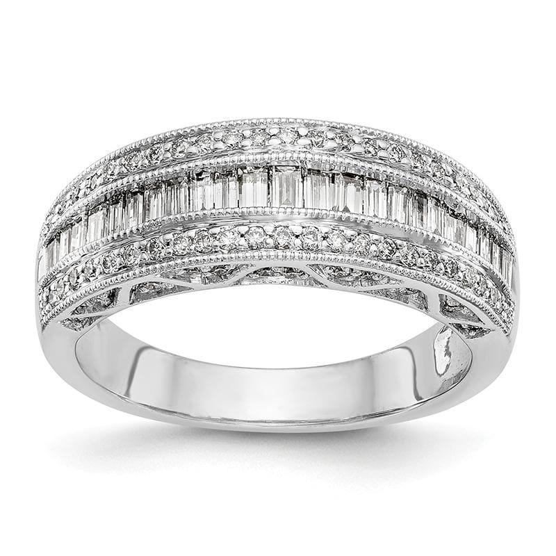 14K White Gold Diamond Band - Seattle Gold Grillz