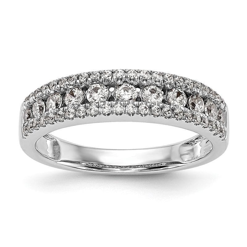 14K White Gold Diamond Band - Seattle Gold Grillz