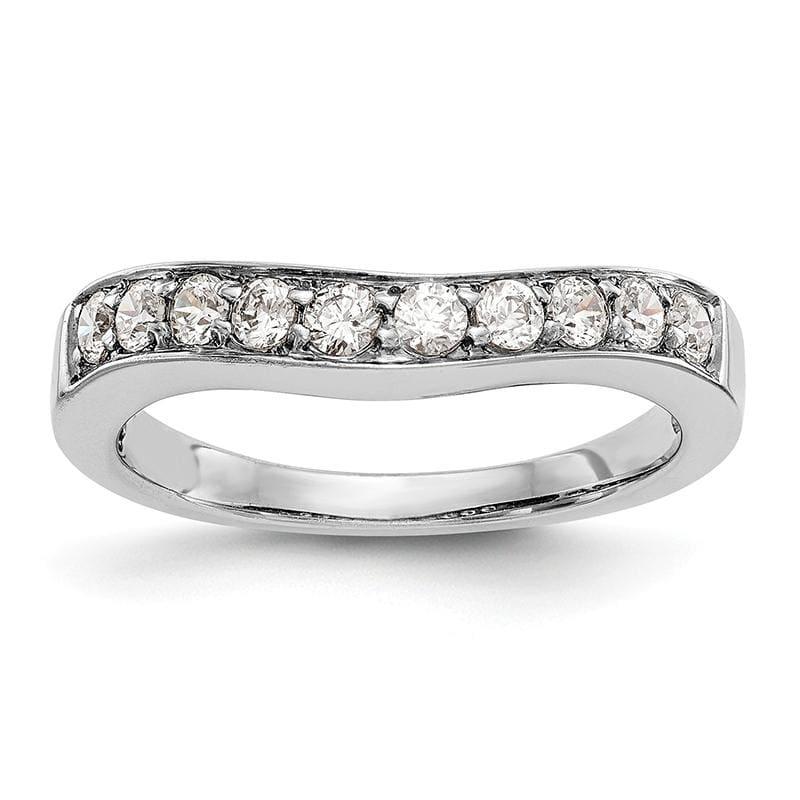 14K White Gold Diamond Band - Seattle Gold Grillz