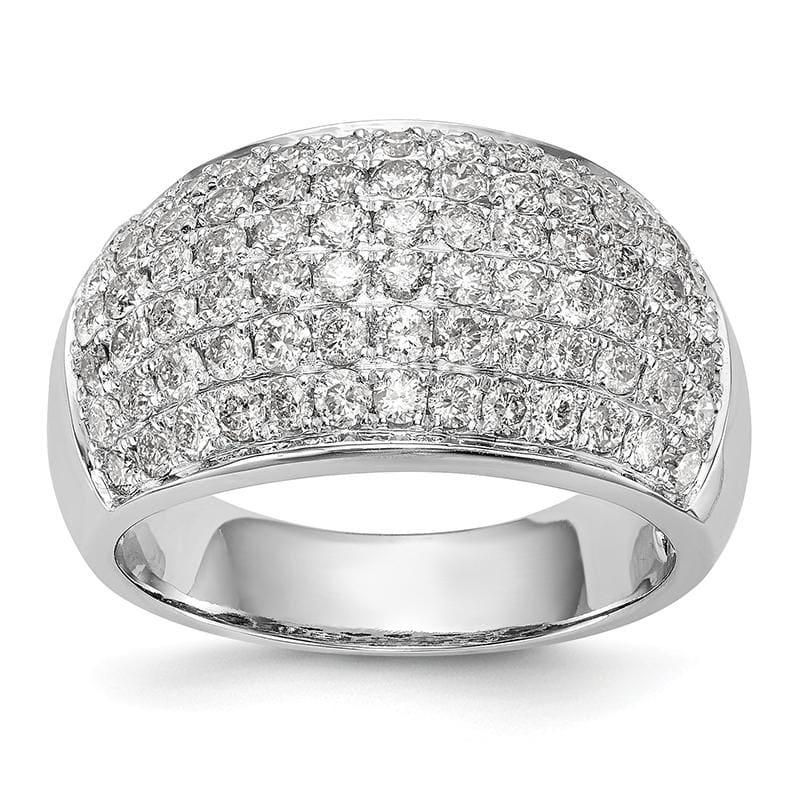 14K White Gold Diamond Band - Seattle Gold Grillz