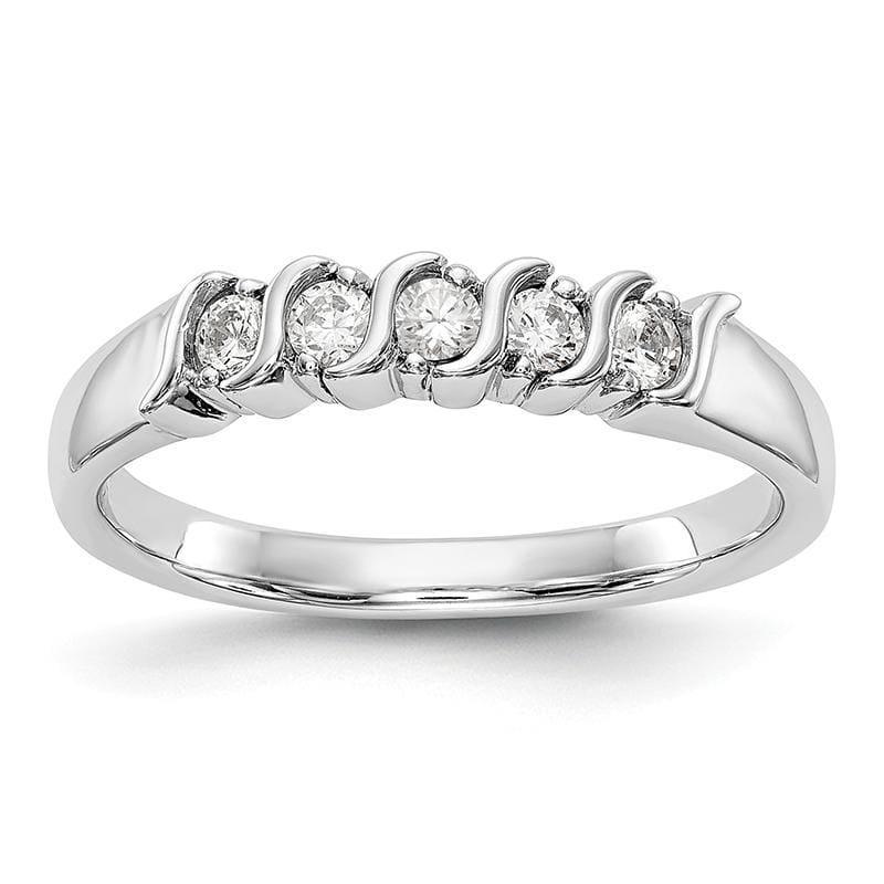 14K White Gold Diamond Band - Seattle Gold Grillz