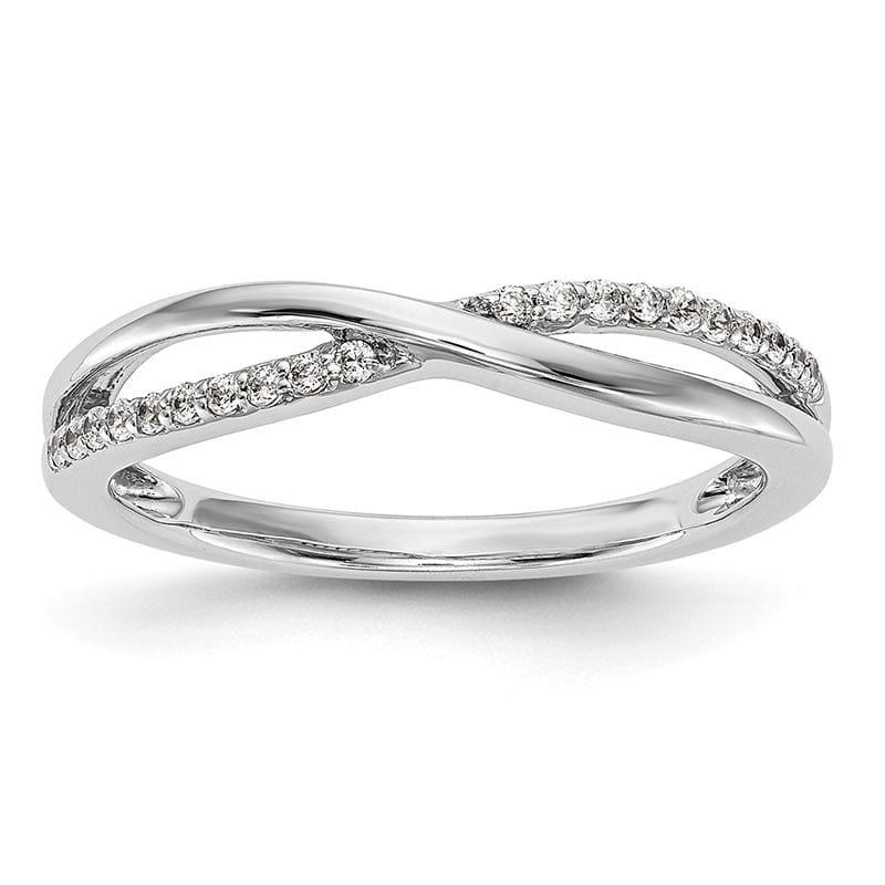 14K White Gold Diamond Band - Seattle Gold Grillz