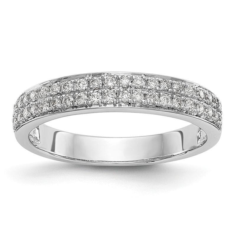 14K White Gold Diamond Band - Seattle Gold Grillz