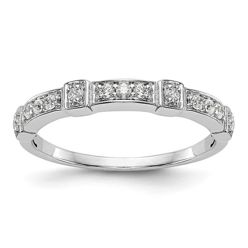 14K White Gold Diamond Band - Seattle Gold Grillz