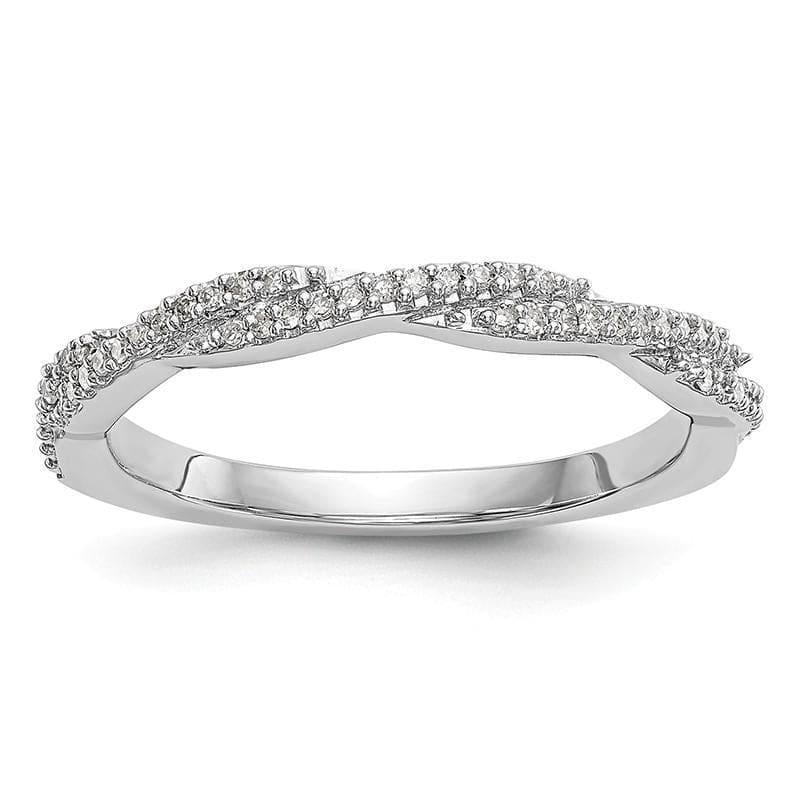 14K White Gold Diamond Band - Seattle Gold Grillz