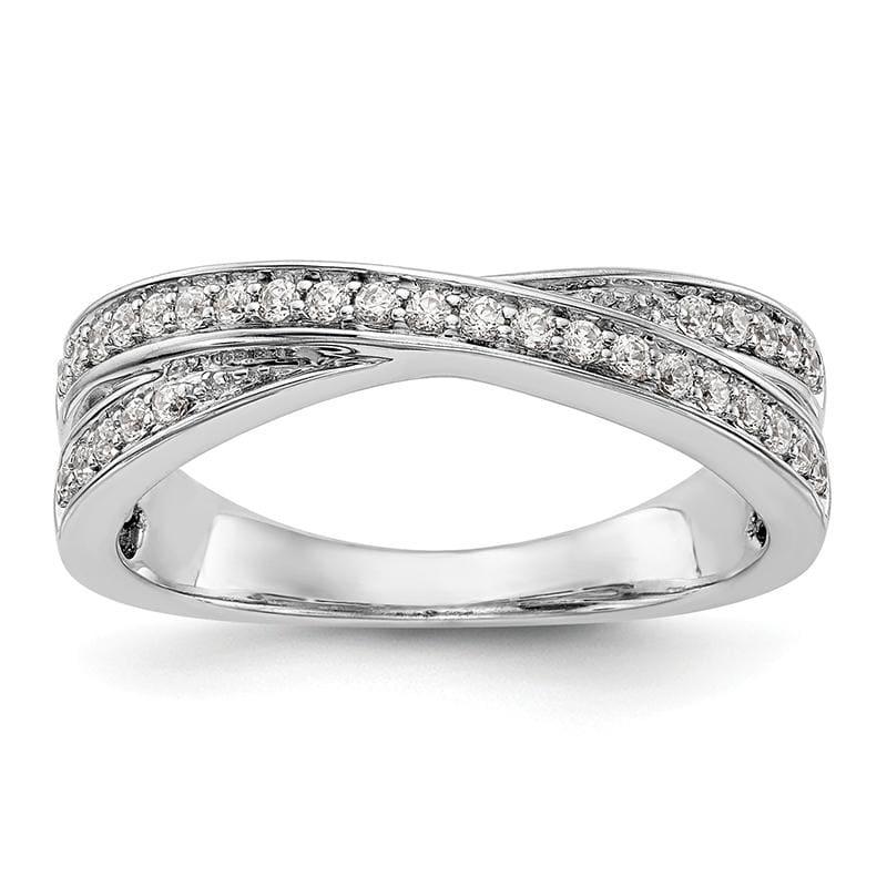 14K White Gold Diamond Band - Seattle Gold Grillz