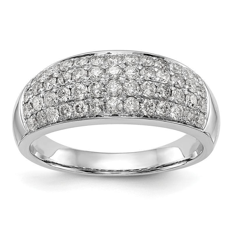 14K White Gold Diamond Band - Seattle Gold Grillz