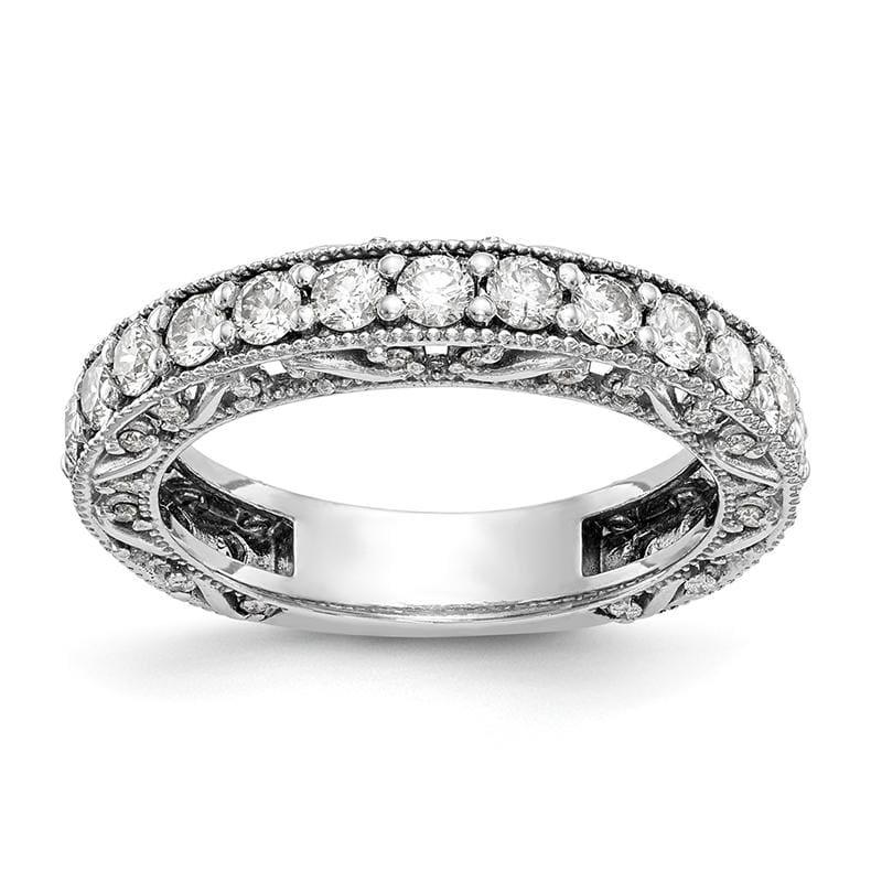 14K White Gold Diamond Band - Seattle Gold Grillz