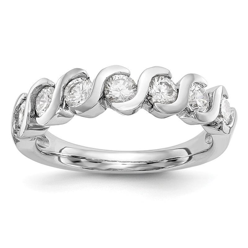 14K White Gold Diamond Band - Seattle Gold Grillz