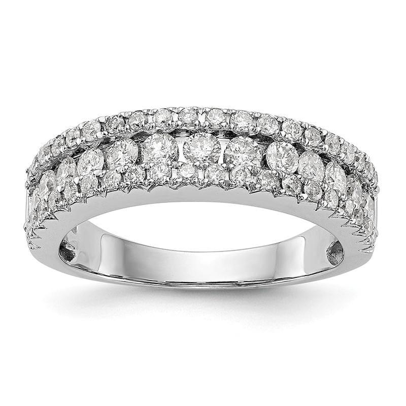 14K White Gold Diamond Band - Seattle Gold Grillz