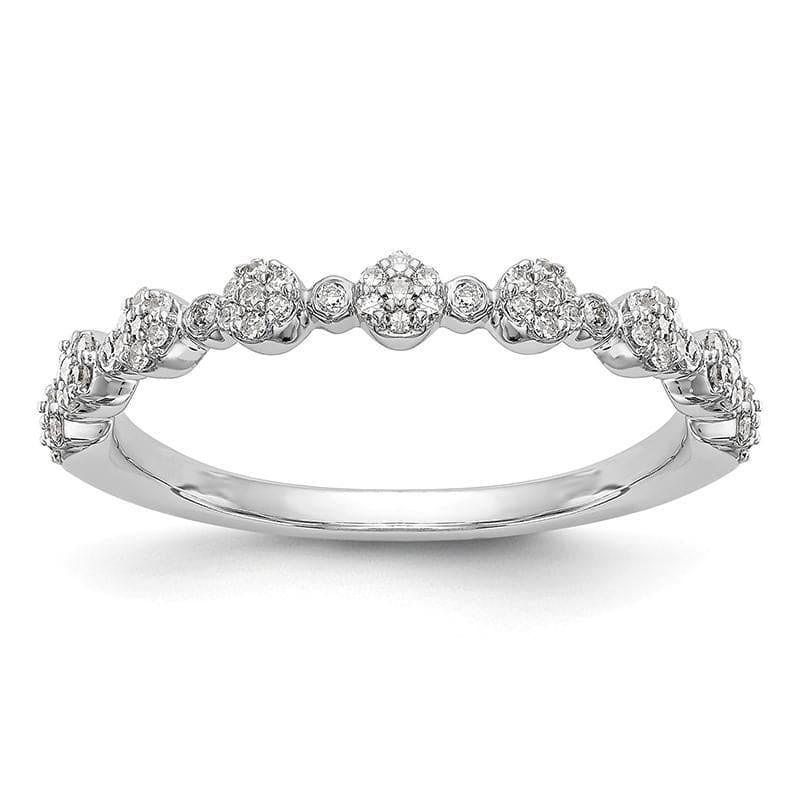 14K White Gold Diamond Band - Seattle Gold Grillz