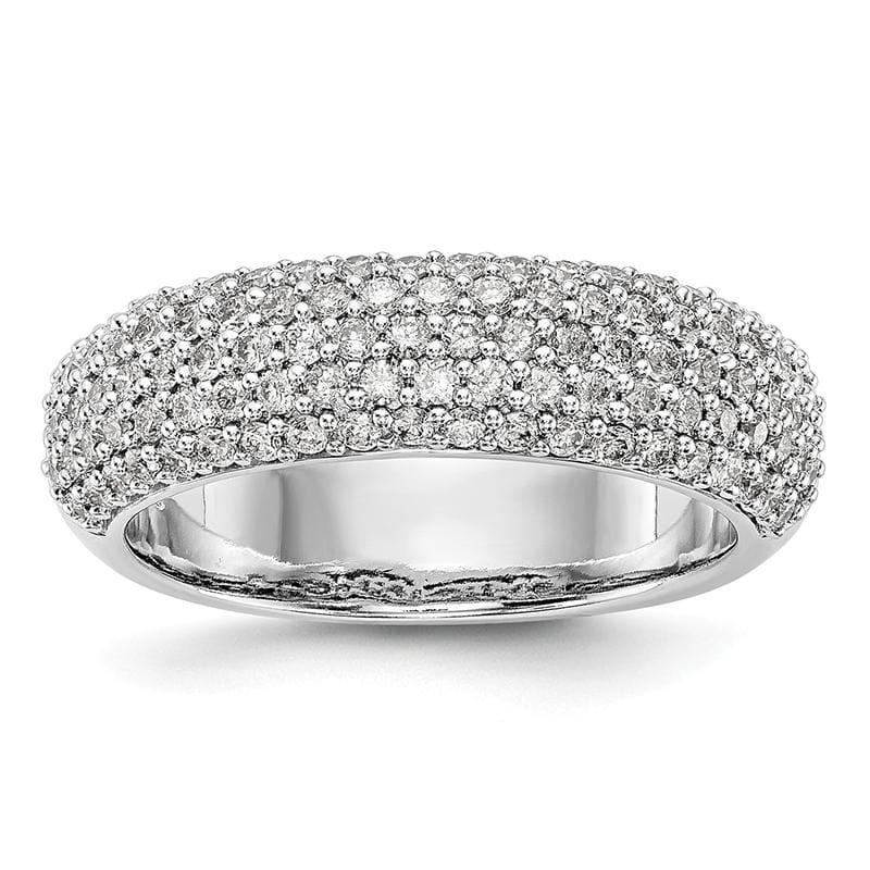 14K White Gold Diamond Band - Seattle Gold Grillz